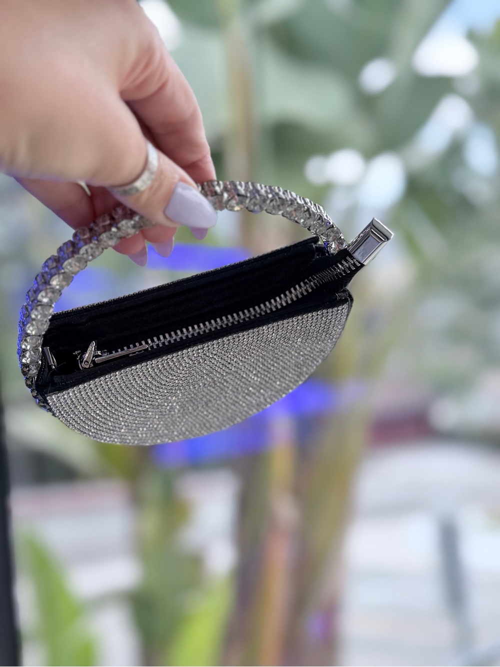 The Demi-Luna Rhinestone Micro Mini bag - Picture 3 of 9